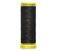 Gütermann gewachst Extra Stark Leinen Nähgarn 50 m schwarz 7202 - Pro Spule + Gratis Minerva Crafts Craft Guide