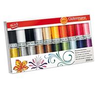 Gütermann Rayon 40 Stickfaden-Set-1 (16 x 200 m/ 2 x Metallic/ 2 x Bobbin)