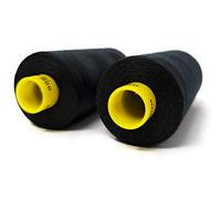 Gütermann Garn Mara 120 Allesnäher 2er Set Nähgarn Polyester 1000m Nähmaschinengarn UV Beständig (Schwarz, 2)