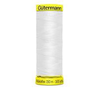 Guetermann GUT_777000-800-1 Maraflex Faden 150 m weiß, 100% Polybutylenterephthalat (PBT), Einheitsgröße