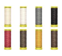 Gütermann Leinenzwirn 50 m | 100% Leinen | extra reißfestes Handnähgarn | Knöpfe annähen | für feste Stoffe, Taschen & Rucksäcke | 8 Farben (schwarz 7202)