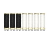 Gütermann Nähgarn »Allesnäher«, Schwarz & Weiß, 7er-Set