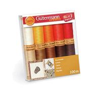 Gütermann creativ Nähfaden-Set mit 10 Spulen Baumwolle 100 m in verschiedenen Farben