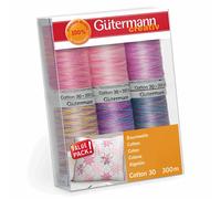 Gütermann creativ 734022-4 Nähfaden-Set, Baumwolle, mehrfarbig, 81x113x28 mm, 600 Meter