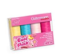 Gütermann Nähfaden-Set Allesnäher Cute and Pink – 4 x 100 m Polyestergarn