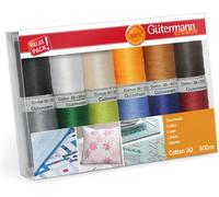 Gütermann creativ 734023-1 Nähfaden-Set, Baumwolle, mehrfarbig, 163x113x28 mm, 1200 Meter