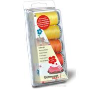 Gütermann Cotton 30 Stickfaden-Set-1 (5 Farben/ 300 m/ gelb-rot)