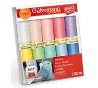 Guetermann Naehfaden-Set Allesnaeher 100m/10 Spulen Col.2 (Pastell) 10 Rollen Garn a 100 Meter