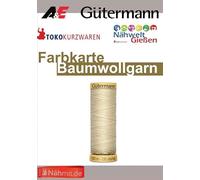 Gütermann - Nähmit Baumwoll Nähgarn Farbkarte (Baumwollgarn Farbkarte gedruckt)