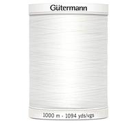 Gütermann Sew alle Nähgarn 1000 m weiß 800 - Pro Spule + Gratis Minerva Crafts Craft Guide