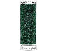 Gütermann- Sparkly Metalleffektfaden- (1x 100m) in 6 Farben für glitzernde Zierstiche und Nähte (9935 - Grün)