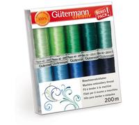 Gütermann Rayon 40 Stickfaden-Set-3 (10 x 200 m/ grün/ blau)