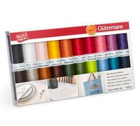 Gütermann Super Brite 40 Stickgarn-Set, 20 Spulen à 200 m, Glanzgarn