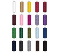 Gütermann TOLDI Nähgarnset - 20 Rollen á 500m - Allesnäher Garn Set Grundfarben Hell oder Dunkel (20er-SET-DUNKEL)