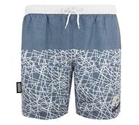 GUGGEN Mountain Badehose für Herren Schnelltrocknende Badeshorts 1609 mit Kordelzug Beachshorts Boardshorts Schwimmhose Männer Kariert Grau Weiss XXL