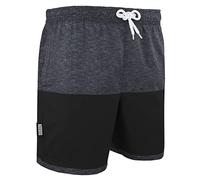 Herren Badehose mit Muster Grau Schwarz L