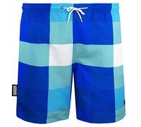 GUGGEN Mountain Badehose für Herren Schnelltrocknende Badeshorts 2924 mit Kordelzug Beachshorts Boardshorts Schwimmhose Männer blau kariert Farbe kariert XXL