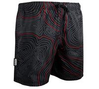 GUGGEN Mountain Badehose für Herren Schnelltrocknende Badeshorts Beachshorts Boardshorts Schwimmhose Männer Farbe Rot XXXXL