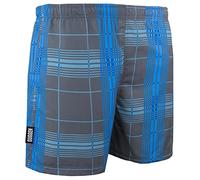 GUGGEN Mountain Badehose für Herren Schnelltrocknende Badeshorts Beachshorts Boardshorts Schwimmhose Männer kariert Farbe Grau XXL