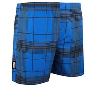 GUGGEN Mountain Badehose für Herren Schnelltrocknende Badeshorts Style-4 Beachshorts Boardshorts Schwimmhose Männer kariert Farbe Blau L