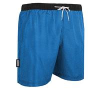 GUGGEN Mountain Badehose für Herren Schnelltrocknende Badeshorts Style-6 mit Kordelzug Beachshorts Boardshorts Schwimmhose Männer kariert Farbe Blau 3XL