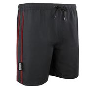 GUGGEN Mountain Badehose für Herren wechselt Muster bei Nässe Badeshorts 1801 Beachshorts Boardshorts Männer mit Muster Schwarz Rot 4XL