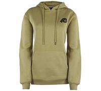 Damen Kapuzenpullover Fleece Hoodie Langarm Olive 3XL