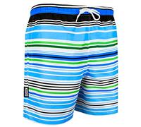 GUGGEN Mountain Herren Badeshorts Beachshorts Boardshorts Badehose Schwimmhose Männer blau Weiss grün schwarz gestreift Print*, Gestreift, 3XL