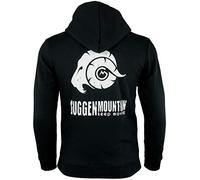 Herren Wandern Kapuzenpullover H06 mit Reißverschluss mit Logo Schwarz L