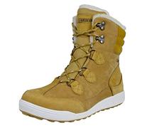 GUGGEN Mountain HPC57 Damen Fellstiefel gefüttert mit echter Lammwolle und Synthetik Winterstiefel Winterschuhe Echtleder Leder Stiefel wasserdicht mit Membran Braun, EU 41