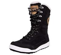 GUGGEN Mountain HPC58 Damen Fellstiefel gefüttert mit echter Lammwolle und Synthetik Winterstiefel Wanderstiefel Winterschuhe Echtleder Leder Stiefel wasserdicht mit Membran EU 41