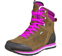 GUGGEN Mountain HPM59 Damen Trekking-& Wanderstiefel mit Wolle Synthetik gefüttert Wanderschuhe Bergschuhe Fellstiefel Winterstiefel Winterschuhe Leder Wasserdicht Braun Lila EU 41