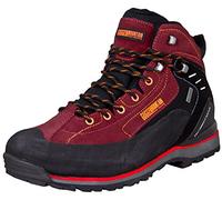 GUGGEN Mountain PM020 Damen Herren Trekking-& Wanderstiefel Wanderschuhe Trekkingschuhe Outdoorschuhe wasserdicht mit Membran und Wildleder Farbe Rot EU 40