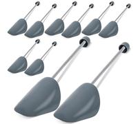 GUHAOOL 5 Paar Schuhstrecker - Schuhformer aus Kunststoff, Praktische verstellbare Schuhspanner für Herren und Damen mit Metall-Spiralfeder, Grau