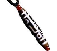 GUHPZA Feng Shui Neun Augen Dzi Perlen Anhänger Halskette, Echte Chalcedon Jade Achat Pullover Kette Für Männer & Frauen, Tibetisches Tianyan Amulett, Spirituell