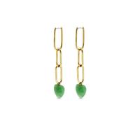 GMK Collection - Ohrhänger Edelstahl, Farbstein Ohrringe 1 ct Damen