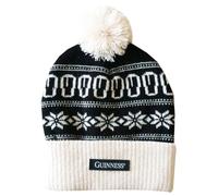 Guinness Christmas Knit Hat Black and Cream