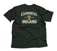 Guinness Flaschengrünes T-Shirt mit Ireland EST. 1759"-Design und Goldener Harfe