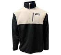 Guinness Fleecepullover mit halbem Reißverschluss - Schwarz & Creme - Warmer & Stilvoller Outdoor-Pullover, Größe XL