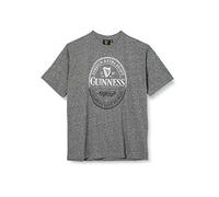 Guinness Herren BLK Guin Stamp Grindle R/N T T-Shirt, Grau (Grau Grau), M