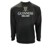 Guinness Irland Sweatshirt mit Goldener Harfe, Schwarz