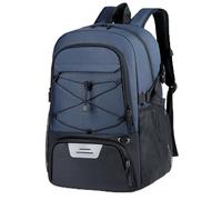 GUJOIN Sport-Basketball-Rucksack mit Schuhfach, 15,6 Zoll Laptop, reflektierender Streifen, Turnbeutel für Damen und Herren, 35 l, marineblau, 35L