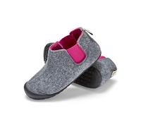 Gumbies Brumby Boots - Hausschuhe aus recycelten Materialien - kuschelig warm, für Drinnen und Draußen geeignet, rutschfeste und stabile Sohle, herausnehmbare Einlegesohle - Grey Pink, Größe 39