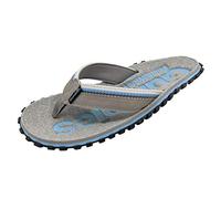 Gumbies Cairns - Flip Flops aus recycelten Materialien - robuste Sohle aus wiederverwerteten Autoreifen, ergonomisches Fußbett, weicher Zehensteg, bequeme Riemen - Light Blue, 37