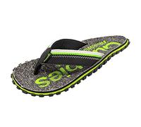 Gumbies Cairns - Flip Flops aus recycelten Materialien - robuste Sohle aus wiederverwerteten Autoreifen, ergonomisches Fußbett, weicher Zehensteg, bequeme Riemen - Lime, 43
