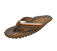 Gumbies Cairns - Flip Flops aus recycelten Materialien - robuste Sohle aus wiederverwerteten Autoreifen, ergonomisches Fußbett, weicher Zehensteg, bequeme Riemen - Orange, 43