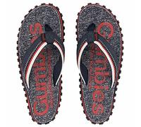 Gumbies Cairns Unisex-Flip-Flops mit superweichem Baumwoll-Zehensteg, Stoff-Fußbett und recycelter Gummisohle, Komfort garantiert, Rot, Größe 40, rot, 46 EU