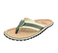 Gumbies Corker - Flip Flops aus Kork mit robuster Sohle aus wiederverwerteten Autoreifen, Fußriemen aus recycelter Baumwolle, ergonomisches Fußbett - Khaki, 41