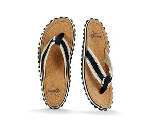 Gumbies Corker Unisex-Flip-Flops mit superweichem Baumwoll-Zehensteg aus nachhaltigem Kork und recycelter Gummisohle Komfort garantiert, Schwarz , 39 1/3 EU