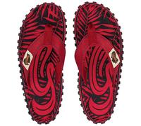 Gumbies Originals Rot - Flip Flops aus recycelten Materialien - profilierte Sohle aus wiederverwerteten Autoreifen, weiches Fußbett aus Canvas-Baumwolle, bequemer Baumwoll-Zehensteg - Red G, 37